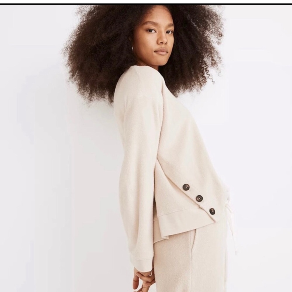 MADEWELL Seagrass Brushed Side SWEATSHIRT S - Picture 3 of 16